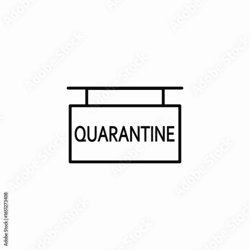 hanging quarantine sign icon sign vector