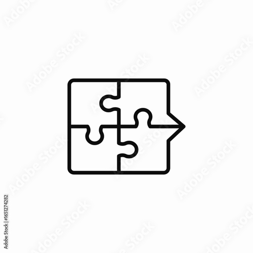 puzzle solution complete icon sign vector