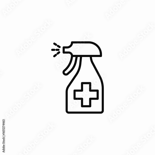 sanitizing spray bottle icon sign vector