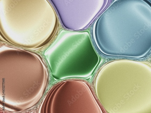 Wallpaper Mural Futuristic abstract background featuring glossy metallic liquid forms in pastel tones. Perfect for modern design, branding, packaging, web, and digital artwork with vibrant, smooth textures. Torontodigital.ca