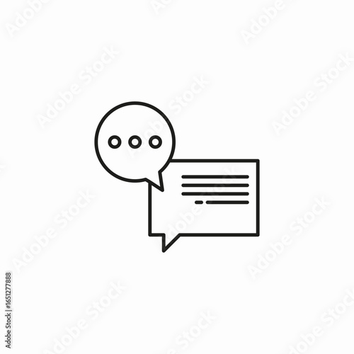 chatting message speech bubble icon sign vector