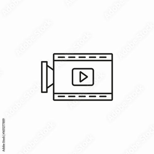 camera video movie icon sign vector