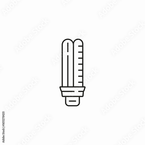 fluorescent lightbulb compact icon sign vector