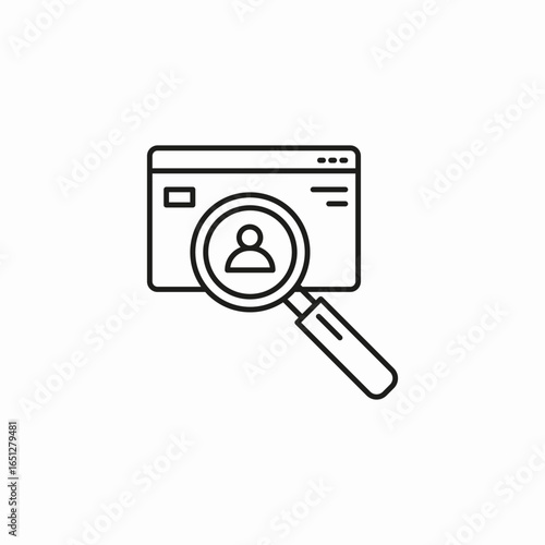 user profile search icon sign vector