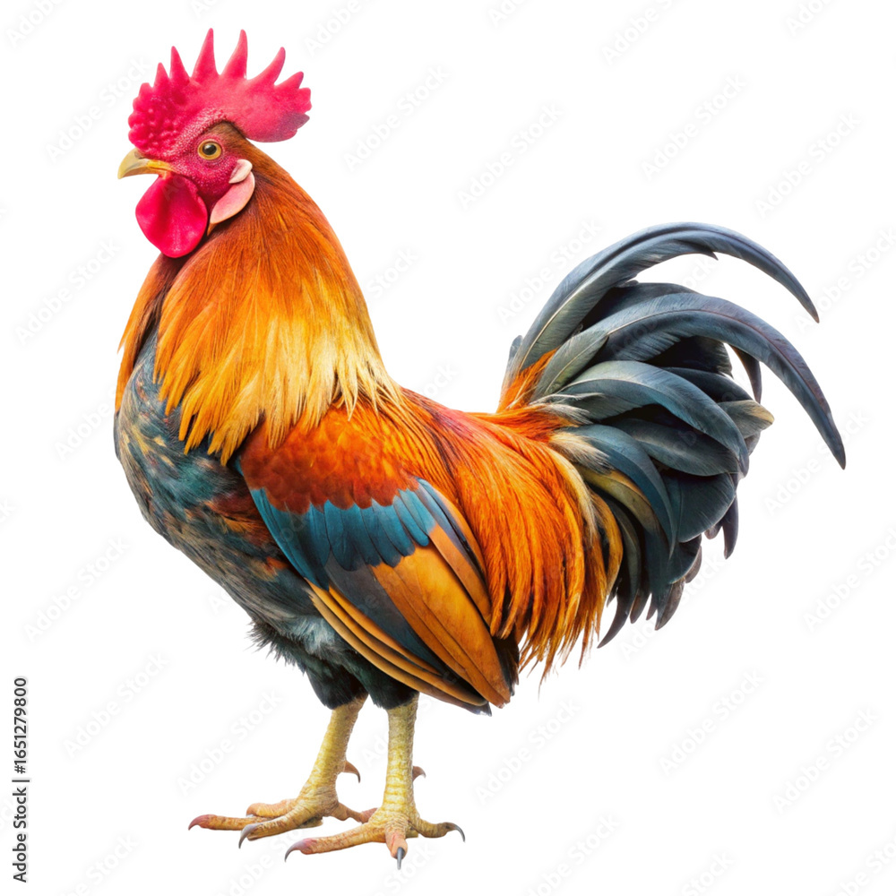 Fototapeta premium rooster isolated on white background