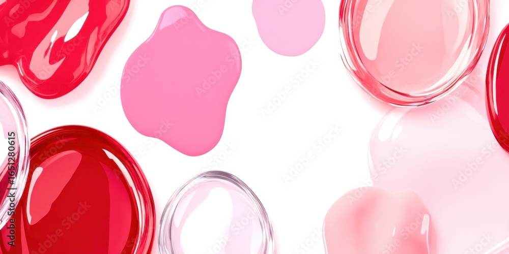 Fototapeta premium pink background with hearts