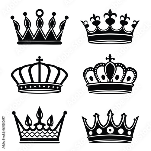 Royal Crown Icons Collection Keywords: crown, royal, royalty, king, queen, monarch, imperial