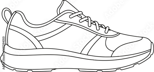 A sporty running shoe with laces, designed for athletic performance and casual style.