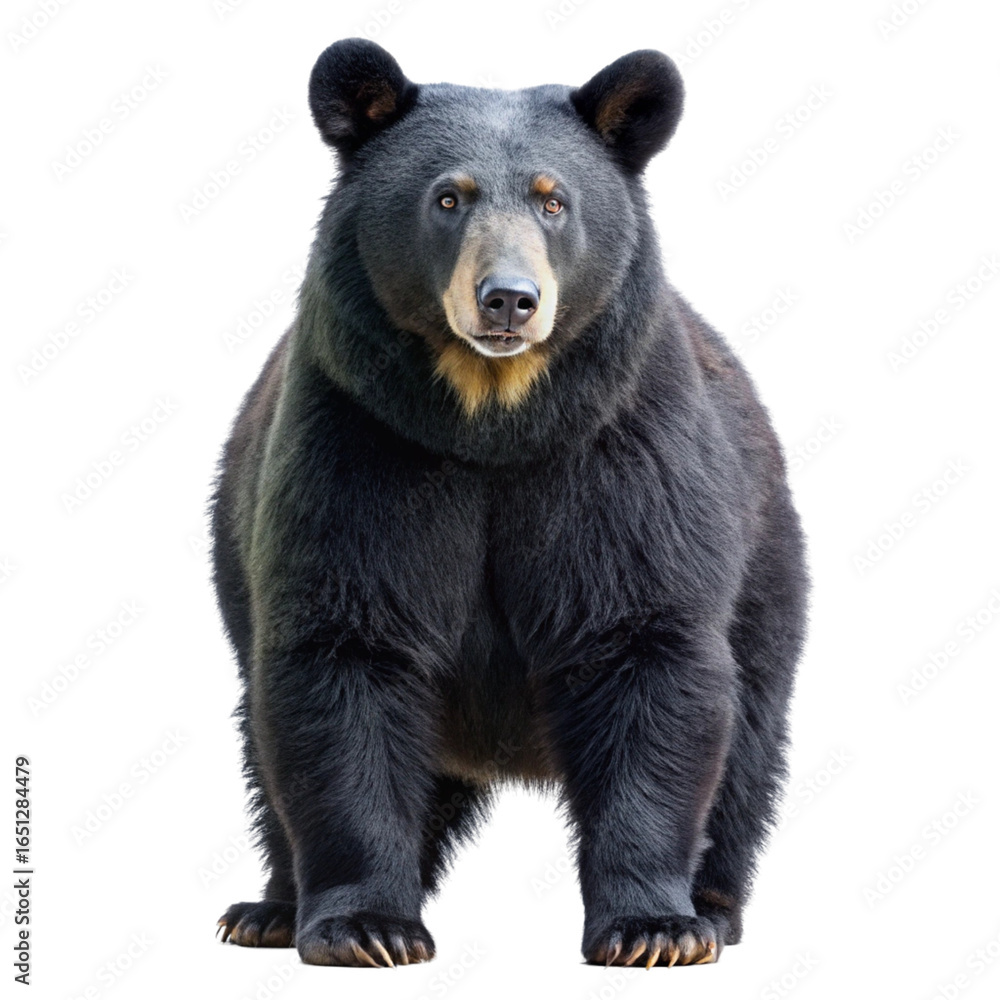 Fototapeta premium black bear isolated on white