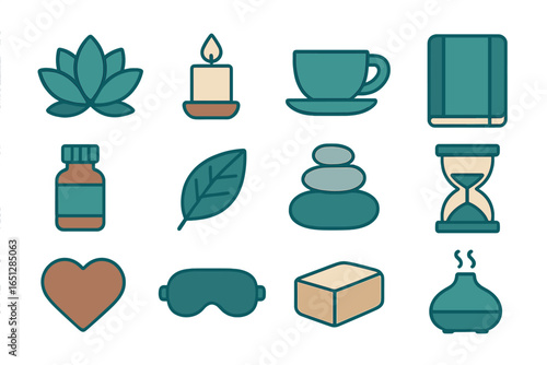 Wellness and relaxation vector illustration for mindfulness activities
