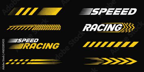 Car decal stripes vector pack featuring speed lines, sports stripes, racing tuning strips, and stickers