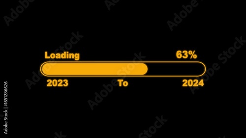 Wallpaper Mural Loading bar from 2023 to 2024 new year transfer animation. New year 2024 loading bar animation. Year changing from 2023 to 2024. Torontodigital.ca