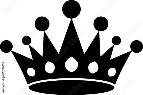Majestic Black Crown Vector Art