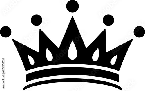 Majestic Black Crown Vector Art