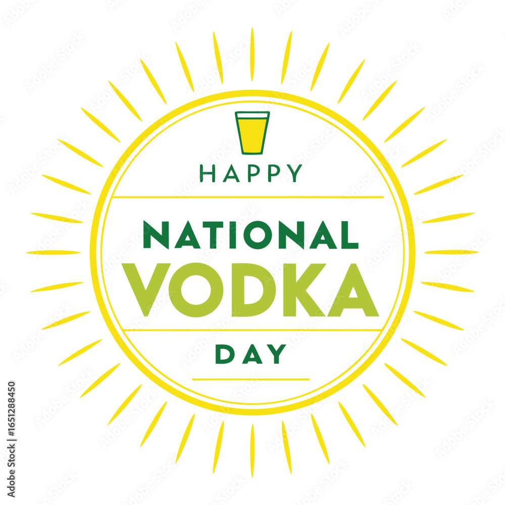 Fototapeta premium Happy National Vodka Day graphic design