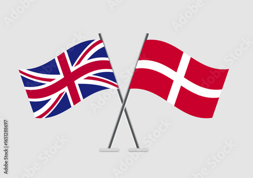 United Kingdom and Sovereign Military Order of Malta vector flags symbolizing international bond