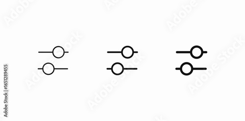 sliders control buttons  icon sign vector
