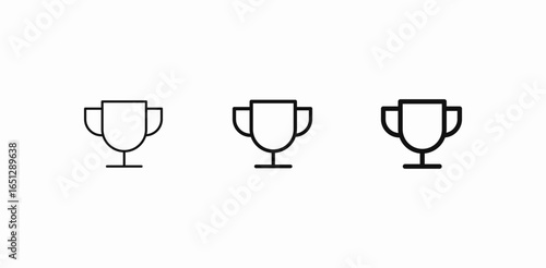 trophy on stand  icon sign vector