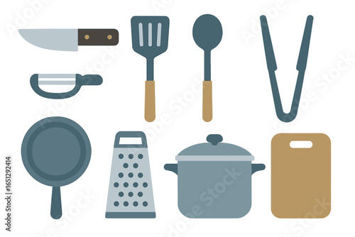 Kitchen utensils collection for culinary enthusiasts and chefs