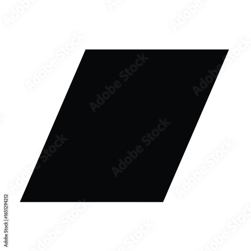 Black parallelogram shape geometric graphic