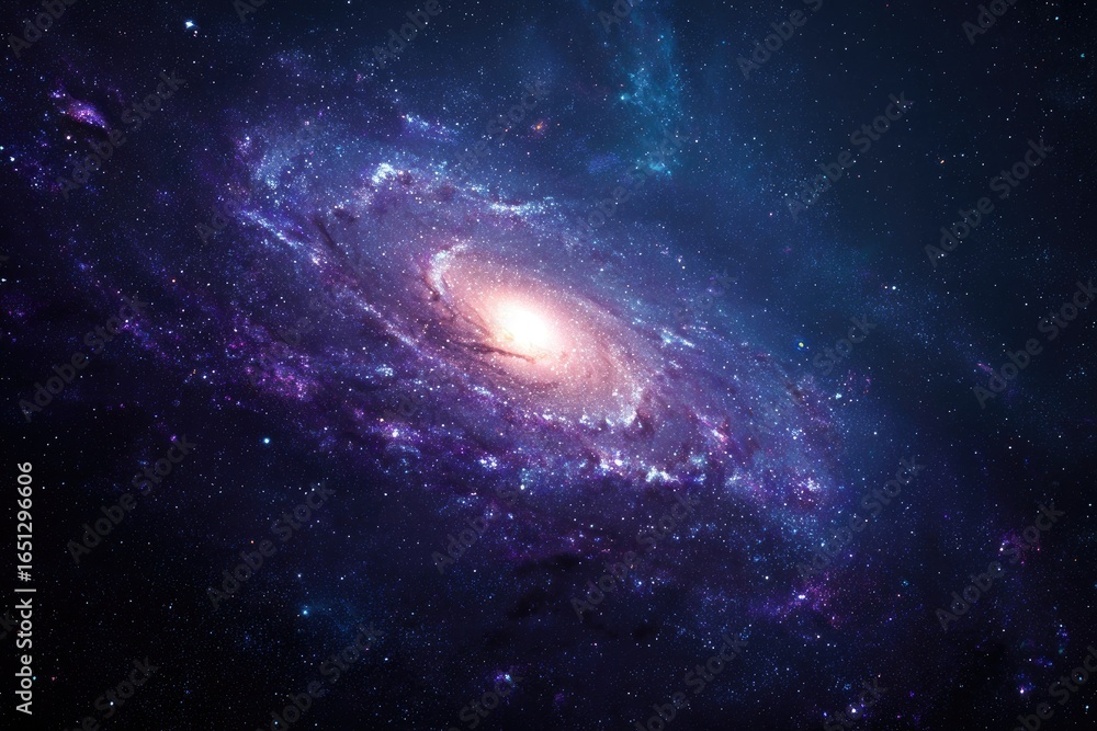 Fototapeta premium A vibrant spiral galaxy in deep space