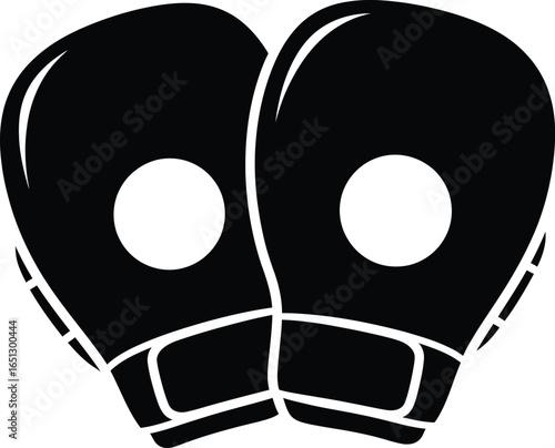 Dynamic Graphic Illustration of Boxing Training Pads for Martial Arts and Fitness Workouts
