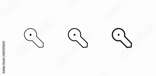 key hole padlock icon sign vector