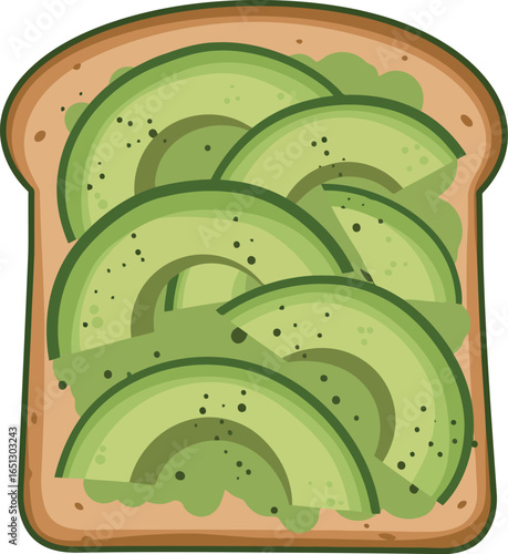 Deliciously healthy avocado toast on a slice of whole wheat bread a popular breakfast or snack option