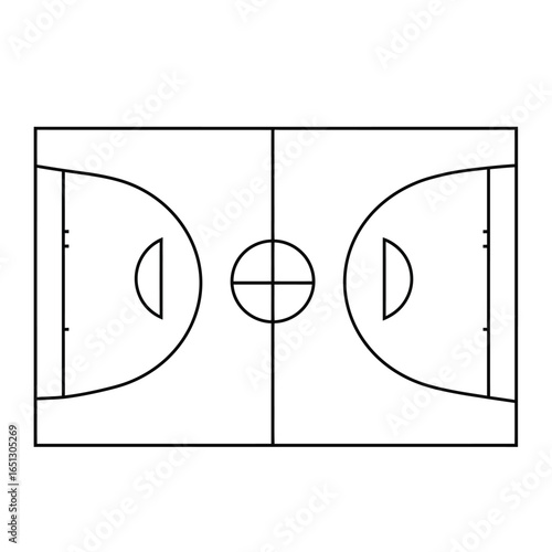 Basketball court diagram sport game