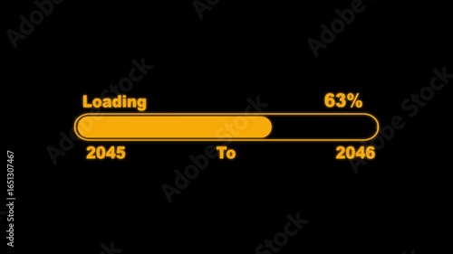 Wallpaper Mural Loading bar from 2045 to 2046 new year transfer animation. New year 2046 loading bar animation. Year changing from 2045 to 2046. Torontodigital.ca