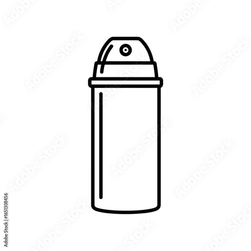 Spray paint can in minimalist outline design on white background  Personal Hygiene Icons icon Minimal Style