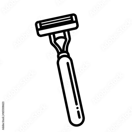 Razor with a plastic handle designed for shaving and grooming  Personal Hygiene Icons icon Minimal Style