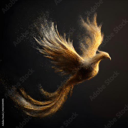 Wallpaper Mural Golden Phoenix Rising Torontodigital.ca