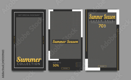 social media post, story, reels and Shorts template for summer season products marketing and e-commerce, brand, event and sales promotion