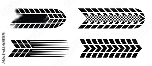 Motorsport design featuring racing cars, checkered flag, finish line, angled checkered stripes, dynamic lines, motocross labels, and high-speed racing elements