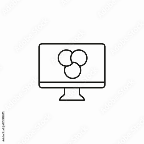 computer color calibration icon sign vector