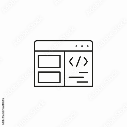 web design code icon sign vector