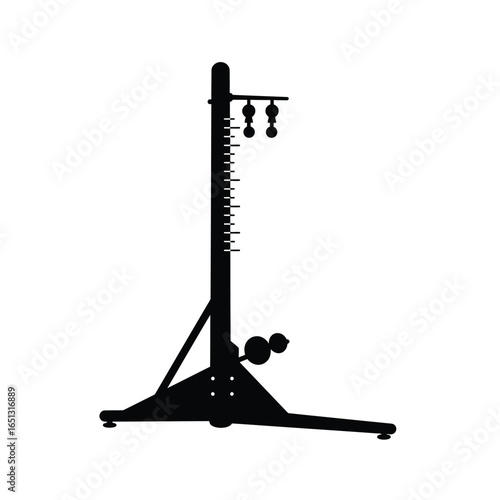 Black silhouette of a measuring device equipment
