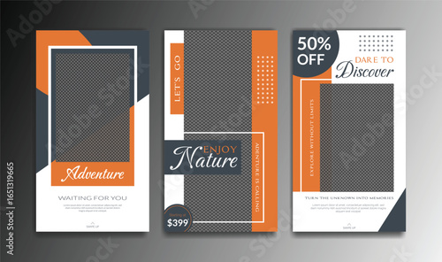 social media post, story, reels and Shorts template for travel holiday tourism marketing and sale promotion.