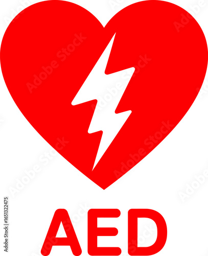  AED Heart Graphic