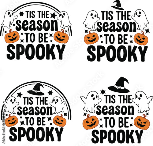 Tis the season to be spooky halloween t shirt design.