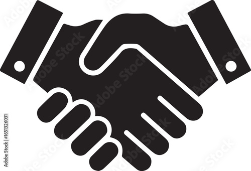 hand shake icon silhouette vector art illustration, handshake vector illustration, trust icon, Handshake Icon Agreement,