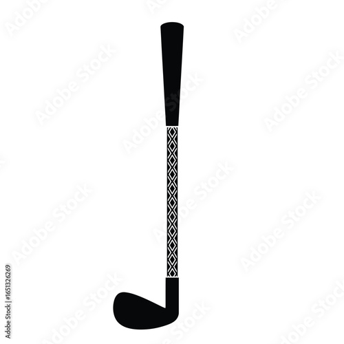 Black golf club with patterned shaft sport equipment