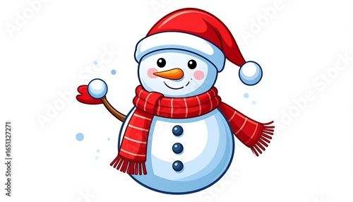 Cute snowman cartoon