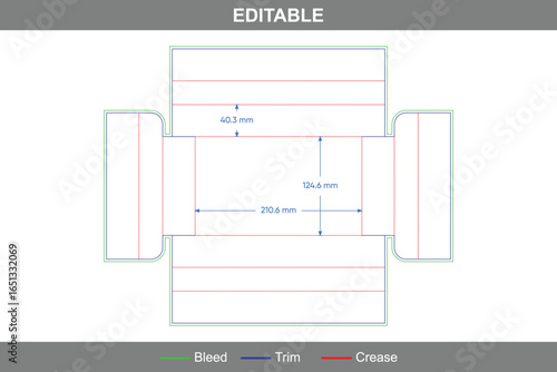 Custom dimensions inlay inserts dieline with accurate die line, box dieline structure, and print-ready dieline packaging for product protection and display