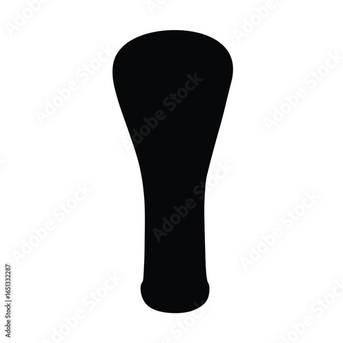 Black scoop on white kitchen utensil
