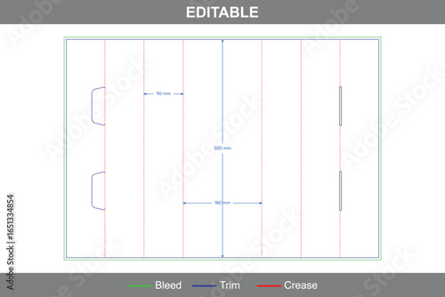 Paper buffer insert dieline with accurate die line, strong box dieline structure, and eco-friendly dieline packaging for protective product cushioning