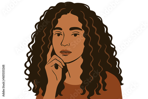 Illustration of a person with disheveled hair lost in thought, symbolizing introspection and contemplation, suitable for mental health blogs, articles, and creative endeavors