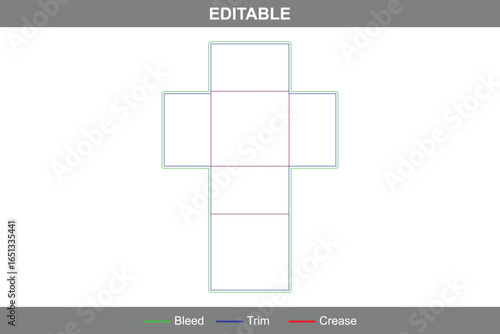 Small gift rigid box dieline featuring luxury folding structure with precise die line, box dieline layout, and premium dieline packaging for upscale gifts