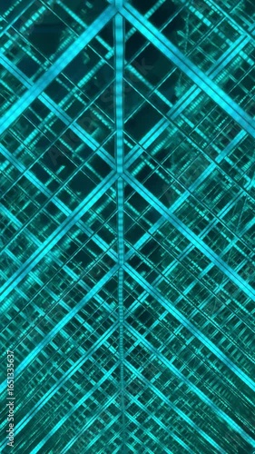 Wallpaper Mural Futuristic Neon Grid Light Reflection. Neon Infinity Mirror Grid. Torontodigital.ca